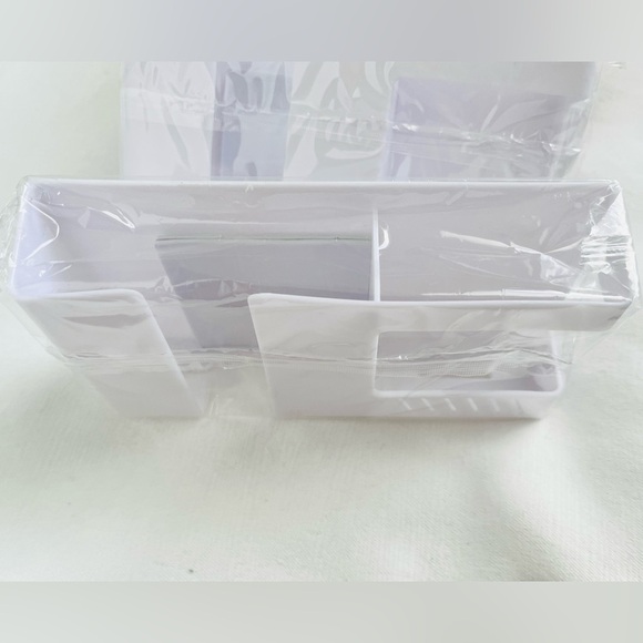 Set of 5 wall mounted dual compartment phone charging holder and remote storage - Picture 2 of 5